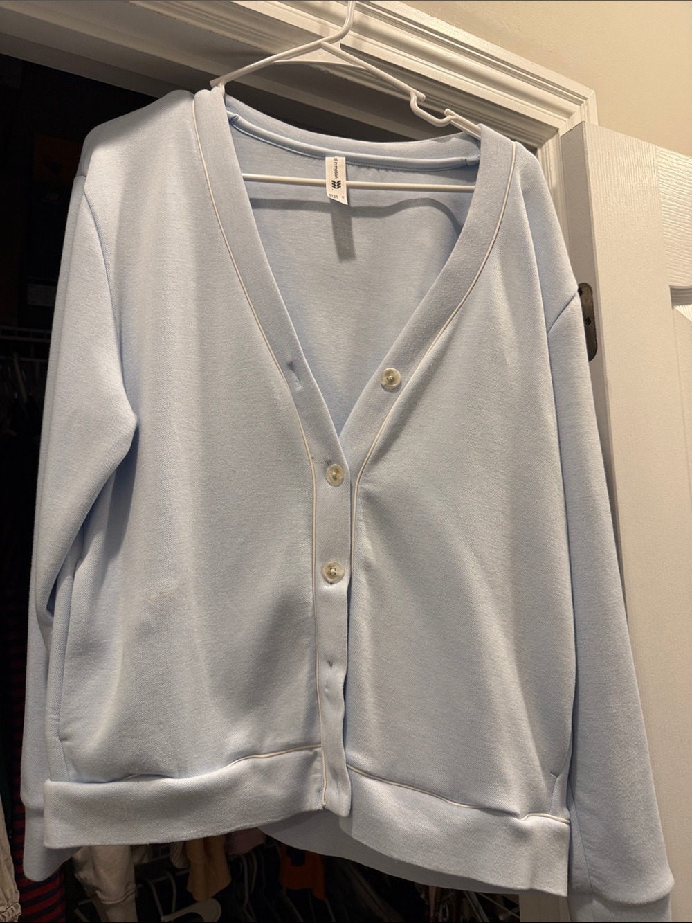 all in motion Pale Blue V-Neck Button Cardigan